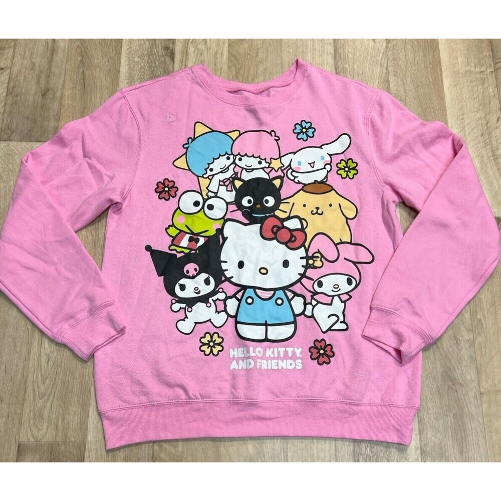 LOVE TRIBE Juniors' Hello Kitty & Friends Sanrio Graphic Sweatshirt large